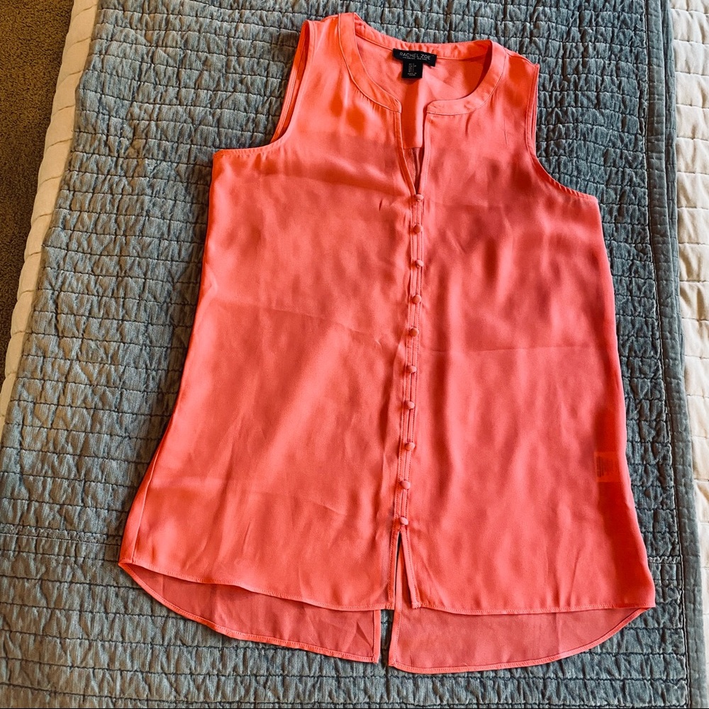 RACHEL ZOE coral sleeveless top